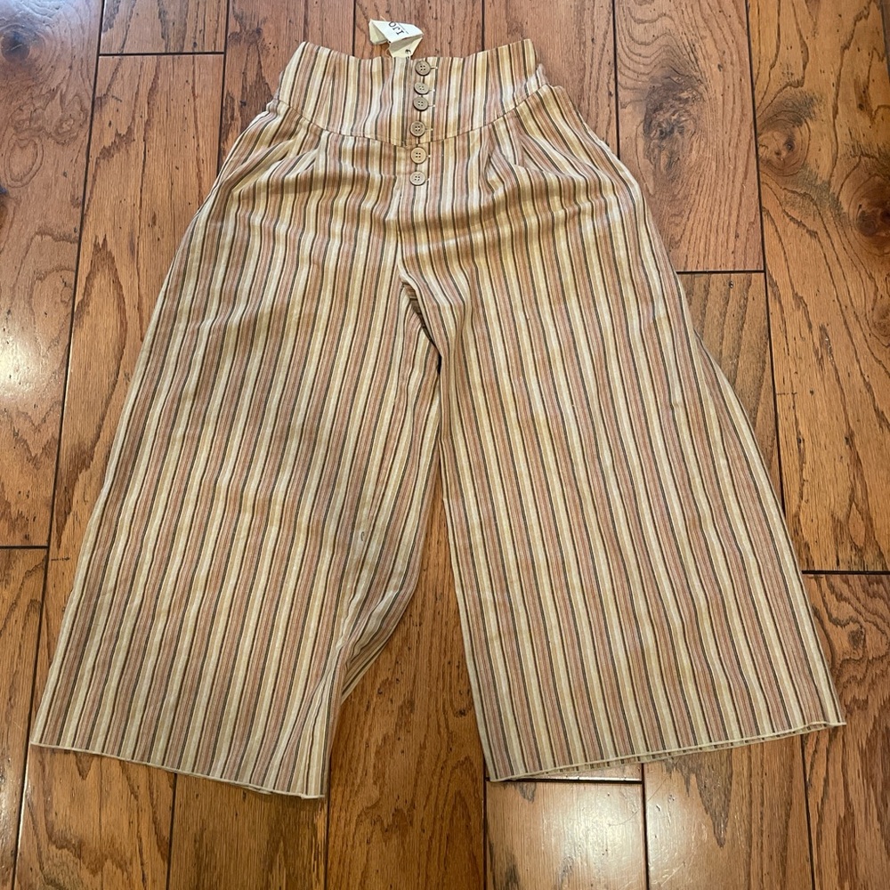 Striped Wide-Leg Pants